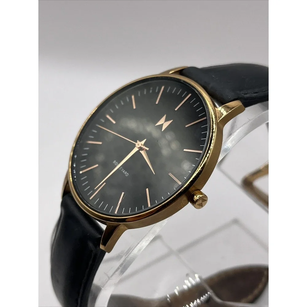 MVMT Boulevard Santa Monica Women's Watch Rose Gold Tone Black-  New Battery‎